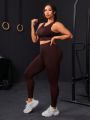 Yoga Basic Women'S Plus Size Solid Color Comfortable Stretchy Sportswear Set