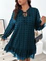 Plus Size Ruffled Hem Dress