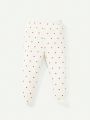 Cozy Cub Infant Girls' Cartoon Print Round Neck Long Sleeve Top And Pants Homewear Set (4pcs)