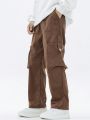 SHEIN Kids Cooltwn 2pcs/set Big Boys' Cargo Pants With Large Pockets