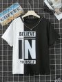 Boys' Slogan Printed T-Shirt For Teens