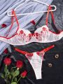 Women'S Sensual Lingerie Set With Floral Embroidery (Valentine'S Day Edition)