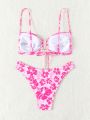 SHEIN Swim Mod Women'S Floral Printed Swimsuit Set