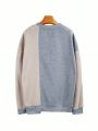 Men Two Tone Drop Shoulder Sweatshirt