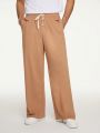 SHEIN Men Drawstring Waist Wide Leg Pants