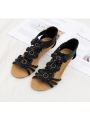Summer Ladies Sandals Flower Slope Heel high Heels Women's Shoes Fashionable and Comfortable Ladies Sandals