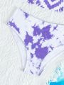 Tween Girls' Tie-Dye Printing Swimsuit Set