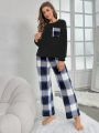 Plush Colorblock Home Wear Set