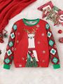 Tween Girl Christmas Print Tassel Detail Pullover