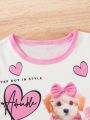 SHEIN Baby Girl Cartoon Graphic Dress