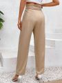 SHEIN Frenchy Loose Fit Paper Bag Waist Pants