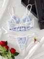 Women'S Sexy Floral Embroidered Lingerie Set