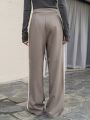 DAZY Solid Color Straight Leg Casual Pants