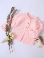 Baby Girls' Raglan Sleeve Button-Down Cardigan