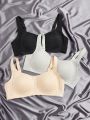 3pack Plain Underwire Bra