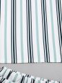 SHEIN Teen Boy Casual Digital Printed Striped T-Shirt With Drawstring Pocket Shorts Set