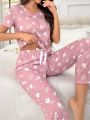 Floral Printed Pajama Set