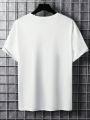 Manfinity LEGND Men's Plus Size Letter Print Short Sleeve T-Shirt