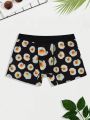 Men Fried Egg Print Boxer Brief