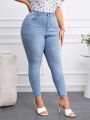SHEIN LUNE Plus Size Skinny Jeans