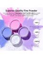 Modelones 4 Colors Dip Powder Nail Starter Kit, 2023 Spring Trendy Lilac Purple Blue Pink Butterfly Glitters Dipping Powder Set, French Nail Art Base Top Coat Activator Essential Liquid Manicure DIY Salon