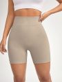 Yoga Trendy Ladies' Solid Color Slim Fit Sports Shorts