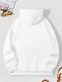 Men'S Plus Size Letter Printed Drawstring Hoodie