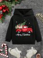 Young Boy Christmas Print Hoodie