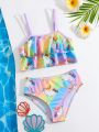 Little Girls' Unicorn Print Swimwear Set