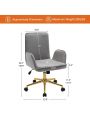 Fumahaus 1 PC Velvet Home Office Desk Chair Height Adjustable Swivel Task Chair for Living Room Study Room and Bedroom