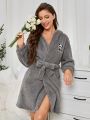 Women's Cute Panda Robe, Mommy And Me Matching Outfits (2 Sets Sold Separately)