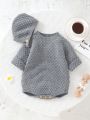 Infant Girls' Gray Knitted Romper