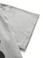 MICHELLE K GRAPHICS Loose Fit Plus Size Round Neck Long T-Shirt