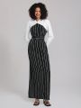 pypercollection Pinstripe Print 2 In 1 Dress