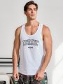 Men's Racerback Monogram Pattern Vest Top