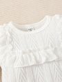 Baby Girl 3pcs Ruffle Trim Tee