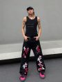 Manfinity Hypemode Men'S Cross Printed Jeans