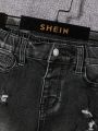 SHEIN Toddler Boys' Distressed Denim Pants