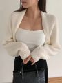 DAZY Women's Loose Solid Color Open Front Casual Cardigan