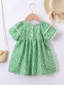 Baby Girls' Floral Short Sleeve Dress