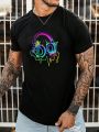 Manfinity Men Headphone Print Tee