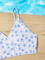 Teen Girls' Floral Printed Bikini Set