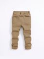 SHEIN Toddler Boys' Elastic Waist Straight Leg Jeans