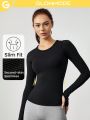 GLOWMODE Round Neck Long Sleeve Sports T-Shirt