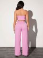 SHEIN SXY Ladies' Straight-leg Suit Pants