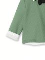 SHEIN Baby Boy Bow Front 2 In 1 Tee & Pants