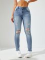 Women's Distressed Skinny Jeans