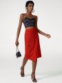 Shante S High Waist Wrap Hem Skirt