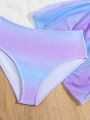 Tween Girl Gradient Swimsuit Set