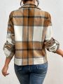 Women's Colorblock Plaid Jacket